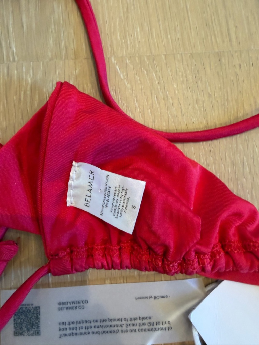 Red String Triangle Bikini Set - Picture 2 of 3